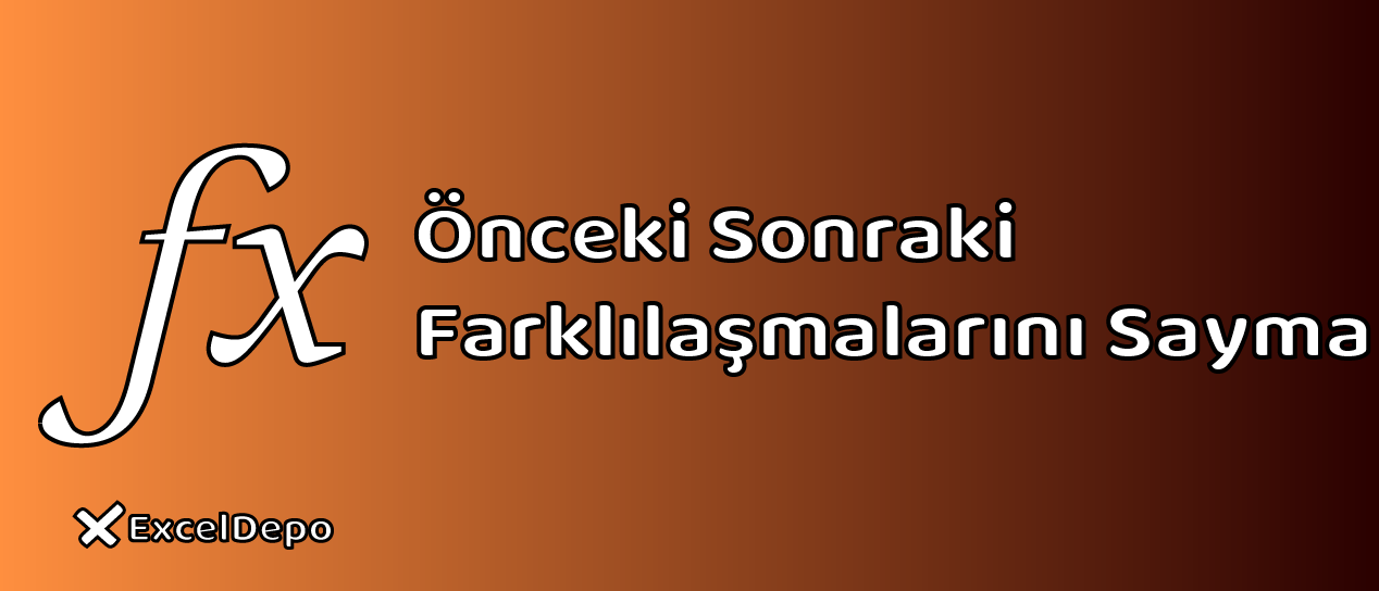 Önceki Sonraki Farklılaşmalarını Sayma