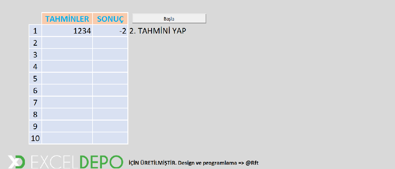 Şifre Bulma Oyunu
