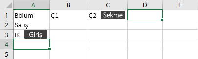 Excel’de çalışma kitabı oluşturma Excel’de çalışma kitabı oluşturma