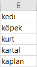 Excel Dizi Formülleri