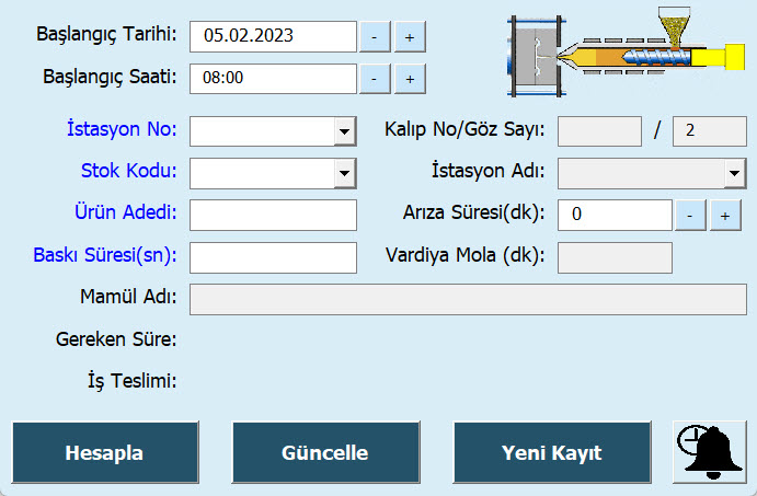 Excel Üretim Planlama Programı