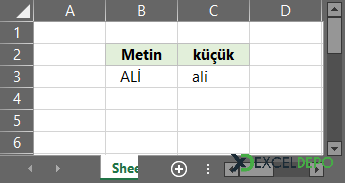 Büyük Harfleri Küçük Harfe Çevirme