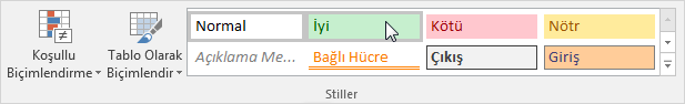 Yeni Bir Hücre Stili Seçme Yeni Bir Hücre Stili Seçme