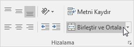 Birleştir ve Ortalaya Tıkla