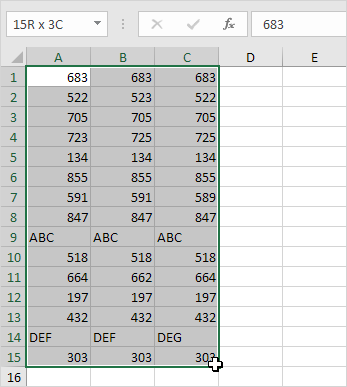 Örnek Excel Tablosu