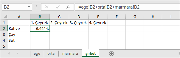 Formül Kullanarak Formül Kullanarak