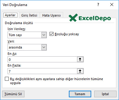 Veri Doğrulama