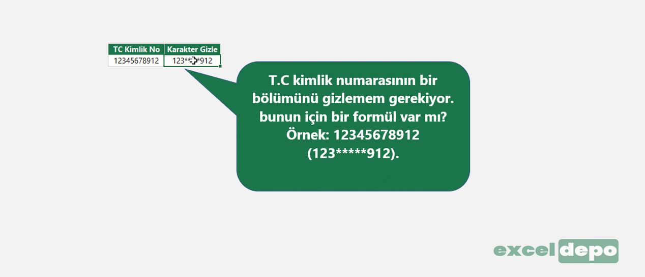 TC Kimlik Numarasının Belli Kısmını Gizleme