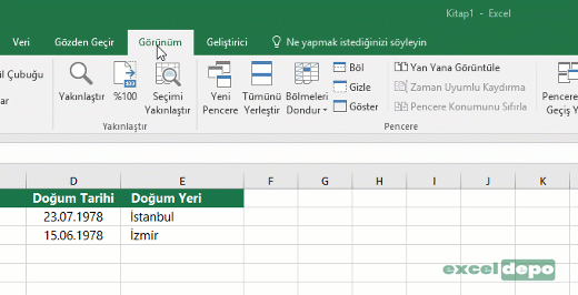 İlk Sutunu Dondur