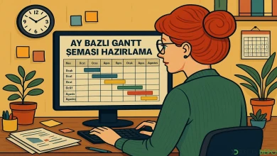 Ay Bazlı Gantt Şeması Hazırlama