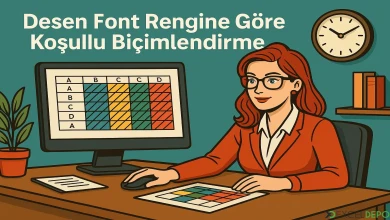 Desen Font Rengine Göre Koşullu Biçimlendirme