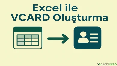 Excel ile VCARD Oluşturma
