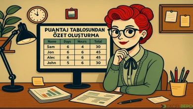 Puantaj Tablosundan Özet Oluşturma