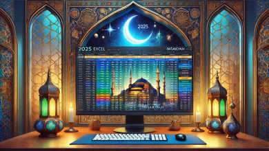 2025 Excel İmsakiye