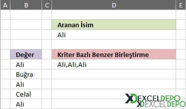 Aynı Satırları Birleştirme