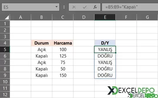 Otomatik Yeni Excel İşlevleri