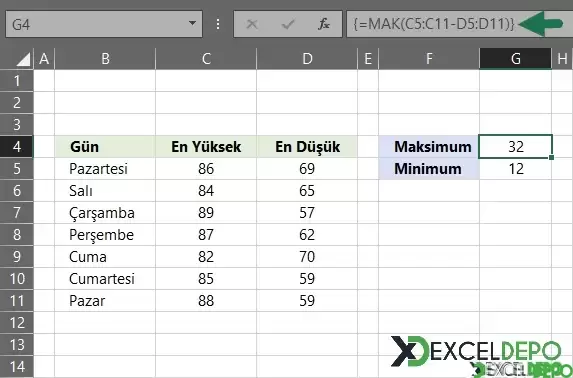 Otomatik Yeni Excel İşlevleri