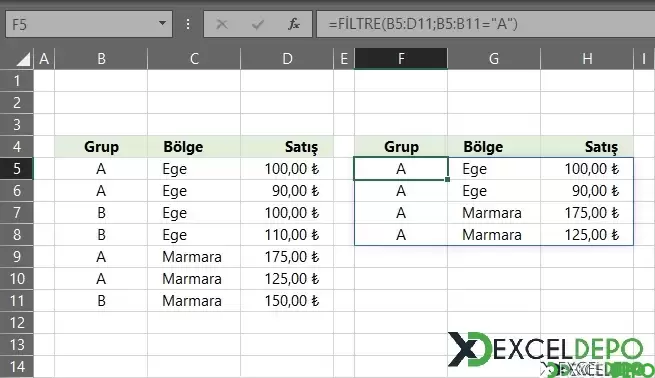 Otomatik Yeni Excel İşlevleri