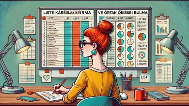 Liste Karşılaştırma ve Ortak Öğeleri Bulma
