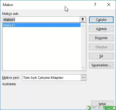 Makro Kaydetme