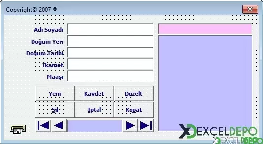 UserForm Nesnesi ile Veri Kaydetme