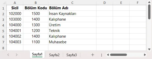 ADO ile İki Ayrı Tablodan Eşleştirme