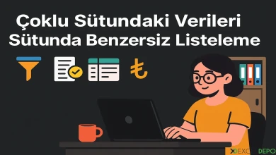 Çoklu Sütundaki Verileri Sütunda Benzersiz Listeleme