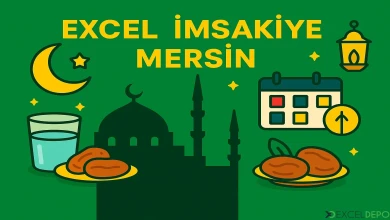 Excel İmsakiye Mersin