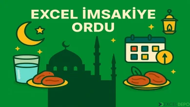 Excel İmsakiye Ordu