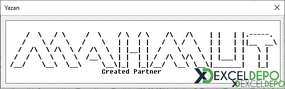Excel Kod Arşivi