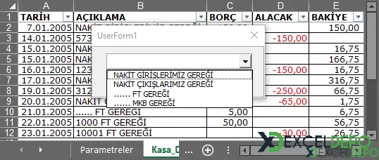 Kasa Defteri Takibi