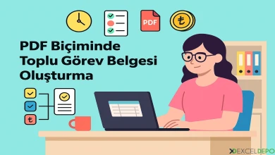 PDF Biçiminde Toplu Görev Belgesi Oluşturma