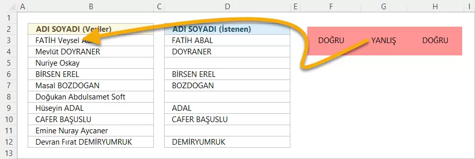 Tamamı Büyük Harfle Yazılanları Yazdırma