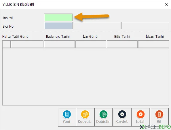 Yıllık İzin Programı