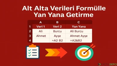 Alt Alta Verileri Formülle Yan Yana Getirme
