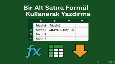 Bir Alt Satıra Formül Kullanarak Yazdırma