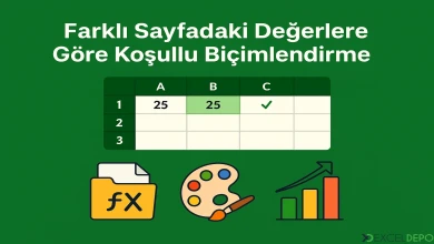 Farklı Sayfadaki Değerlere Göre Koşullu Biçimlendirme