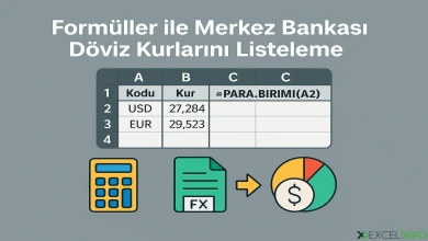 Formüller ile Merkez Bankası Döviz Kurlarını Listeleme