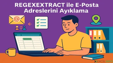 REGEXEXTRACT ile E-Posta Adreslerini Ayıklama
